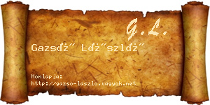 Gazsó László névjegykártya